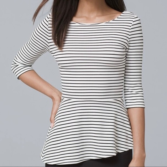 White House Black Market Tops - White House black market top with three quarter length sleeves. Zips in back. LG